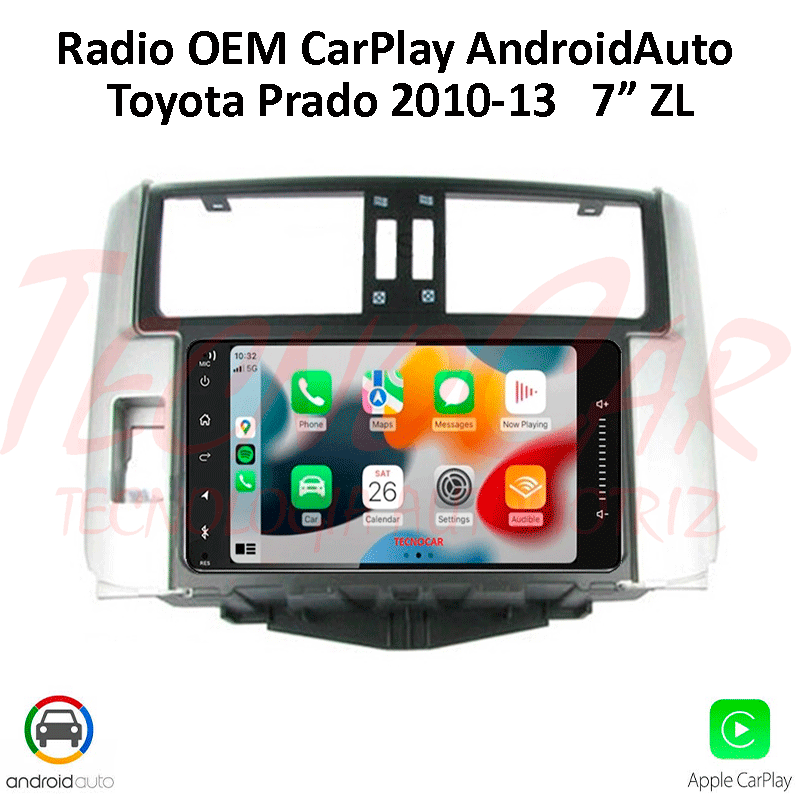 RADIO TOYOTA PRADO 2010-13 CARPLAY  / ANDROID AUTO / 7"